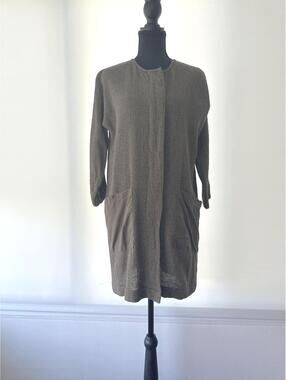 Masai Copenhagen Open Jacket XS Textured Lagenlook Pocket Cardigan